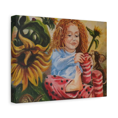 Socks In The Garden on Canvas