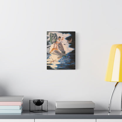 Fly with Dragonflies on Canvas