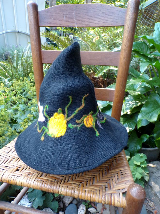 Hat White Bat and Pumpkins