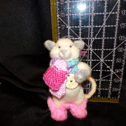 Wool Mouse Slippers and Scarf